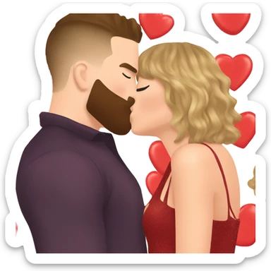 Taylor swift and Travis kelce kissing  sticker