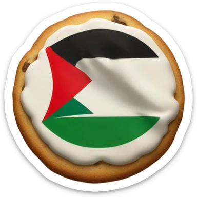  A cookie with the Palestinian flag  sticker