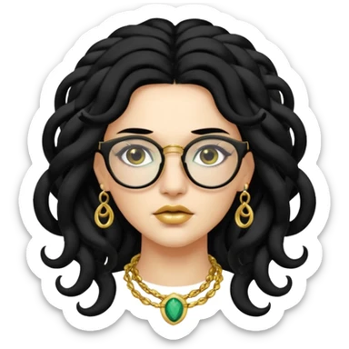 Medusa Versace with glasses  sticker