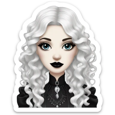 monochrome goth beauty  sticker