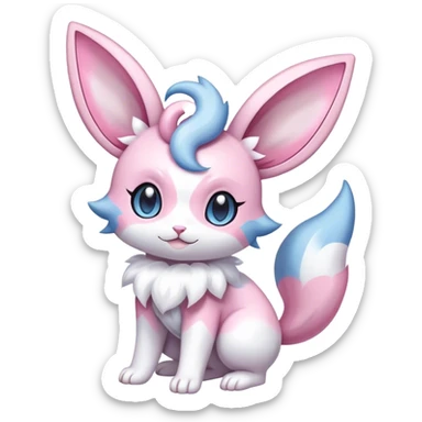 Shiny Sylveon-Espurr-Minccino-hybrid sticker