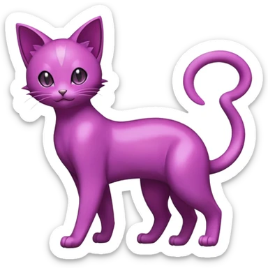 Shiny Purrloin-Skitty-Pokémon-Fakémon-hybrid-creature (full body) sticker