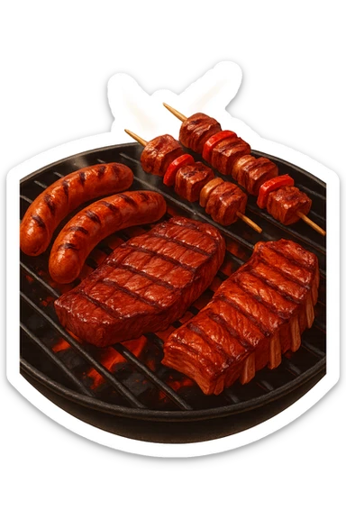 grigliata di carne sticker