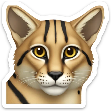 Striped and spotted Lynx-Caracal-Serval-hybrid full body sticker