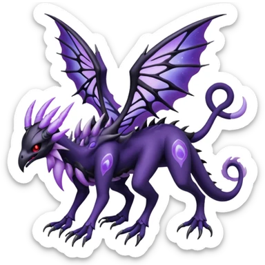 Lunala-Darkrai-Palkia-Fakémon-hybrid-creature (full body)  sticker