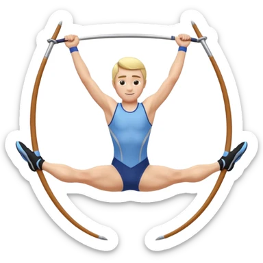 atleta saltando pértiga estilo pixar 3d sticker