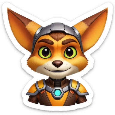 Ratchet and Clank lombax sticker