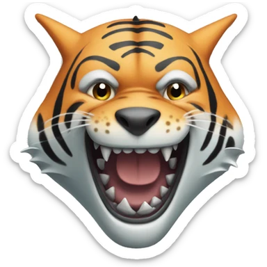 shark tiger sticker