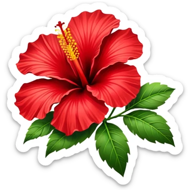 Hibiscus flower tropical sticker