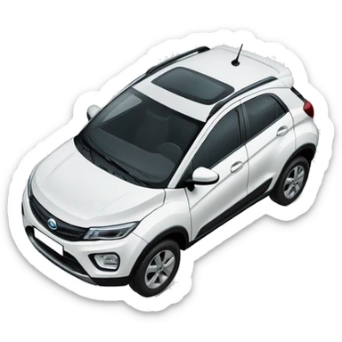 Tata nexon white car sticker