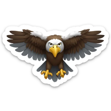 A drone with an eagle's head and claws sticker
