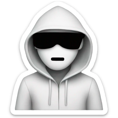 hacker man cracking the code sticker