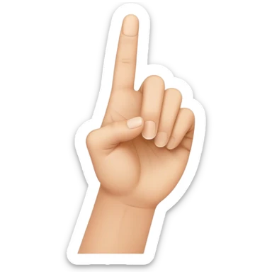 Open hand with the little finger down sticker