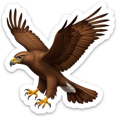 a flying hawk sticker