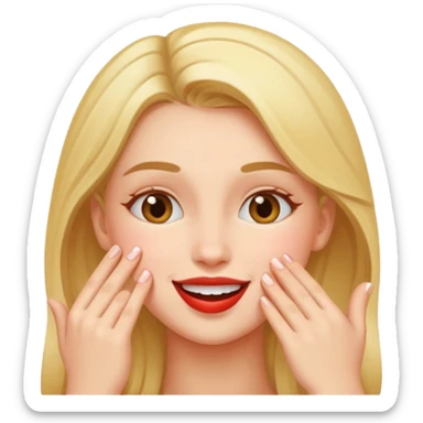 Make a girl kiss sticker