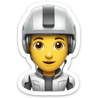 Robotic software engineer sticker