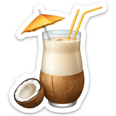 coconut drink summer vibe sticker
