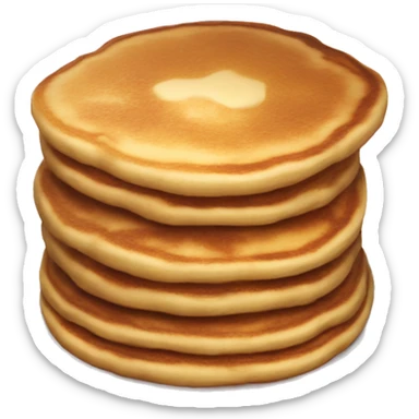 Fluffy pancake stack no toppings thick sticker