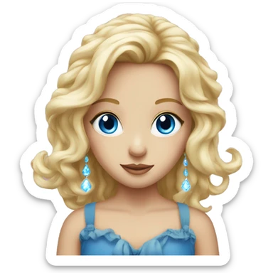 girl with blue eyes chandelier sticker