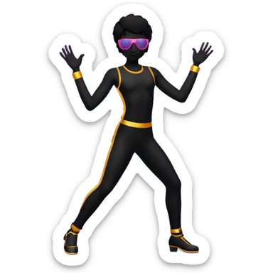 Disco dancing silhouette  sticker