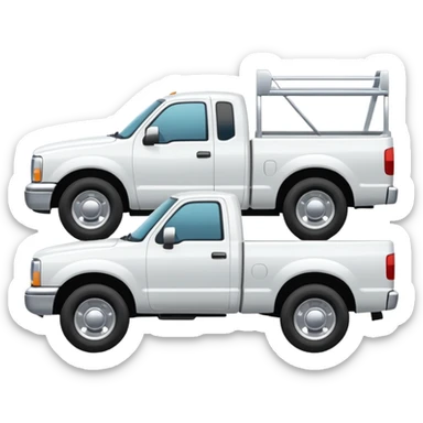 WHITE PICKUPTRUCK SIDE VIEW ELLISDON ON SIDE OF TRUCK sticker