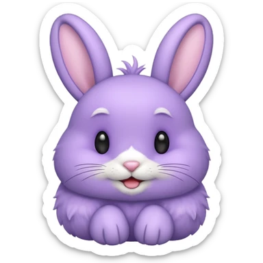 A Lavender bunny expresses very happiness 🐰 sticker