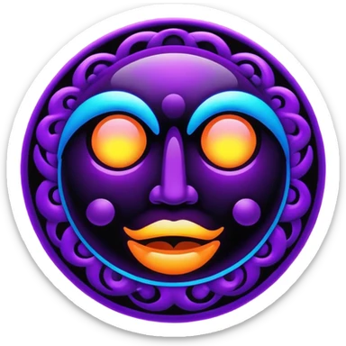 Psychedelic Black light sticker