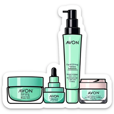 AVON anti-aging serum, eye cream, and night cream sticker