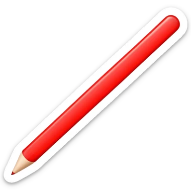 Create a long thin straight red line  sticker