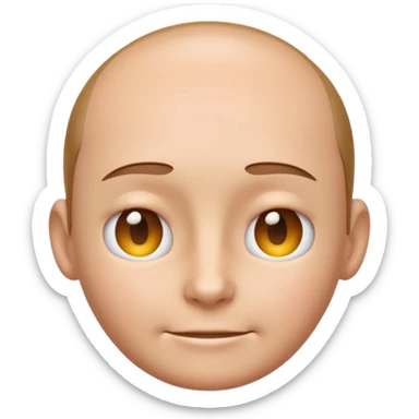 Apple-style 3D emoji of a human forehead only, smooth skin surface, minimal and clean design, no eyes or other facial parts, no background. sticker
