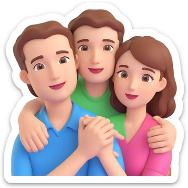 couple posing, close up pose, living room background sticker