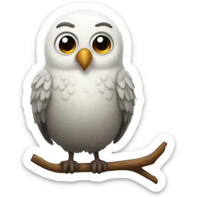 Eule mit ein Herz  sticker