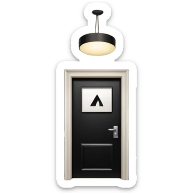 hotel room door modern hallway with spotlight up sticker