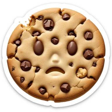 Make a broken chocolate chip cookie 🍪 sticker