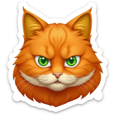 Un gato enojado con la cara de lado derecho sticker