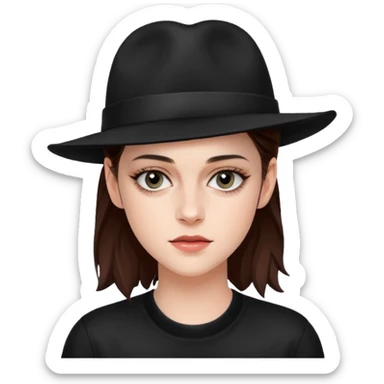 Kristen stewart with hat sticker