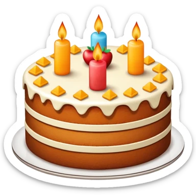 cake with separeated layer pieces sticker