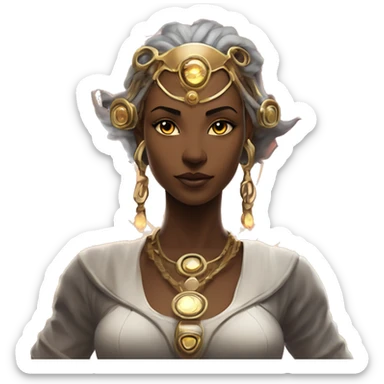 Technomancy Goddess is a mystical being who controls both magic and technology. She can cast spells on technological networks. Her powers blend the ancient art of magic with advanced cybernetics and technology. She can command machines sticker