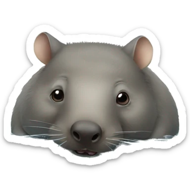 wombat swimming in the sea sticker