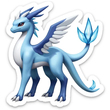 lugia-dialga-suicune-Glaceon-hybrid, full body sticker