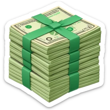 Bundles of banknotes sticker