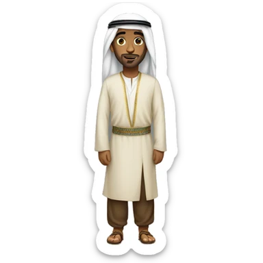 Arabian in national clothing in full lenth sticker