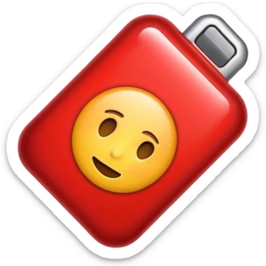 I want a emoji of low battery with red color sticker