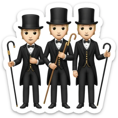 wealthy men 1800s sticker