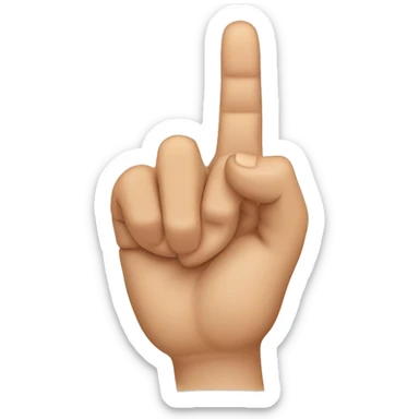 Bend index finger of hand make emoji sticker