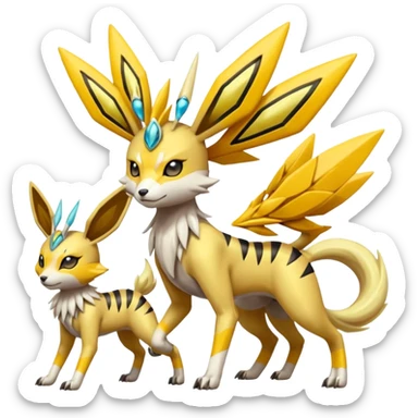 Meloetta-Renamon-Jolteon-Beedrill-Manectric-Palkia-Cresselia-fusion sticker