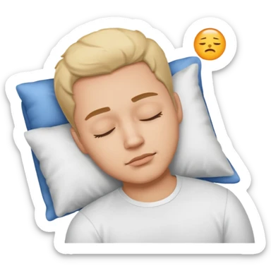white shirt guy sleeping sticker