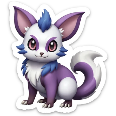 ShinyFurret-Absol-Noibat-Noivern-Hybrid (Full body) sticker