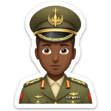 Saudi Arabian soldier in traditional military uniform sticker