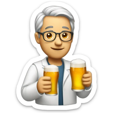 Mathematician with beer sticker